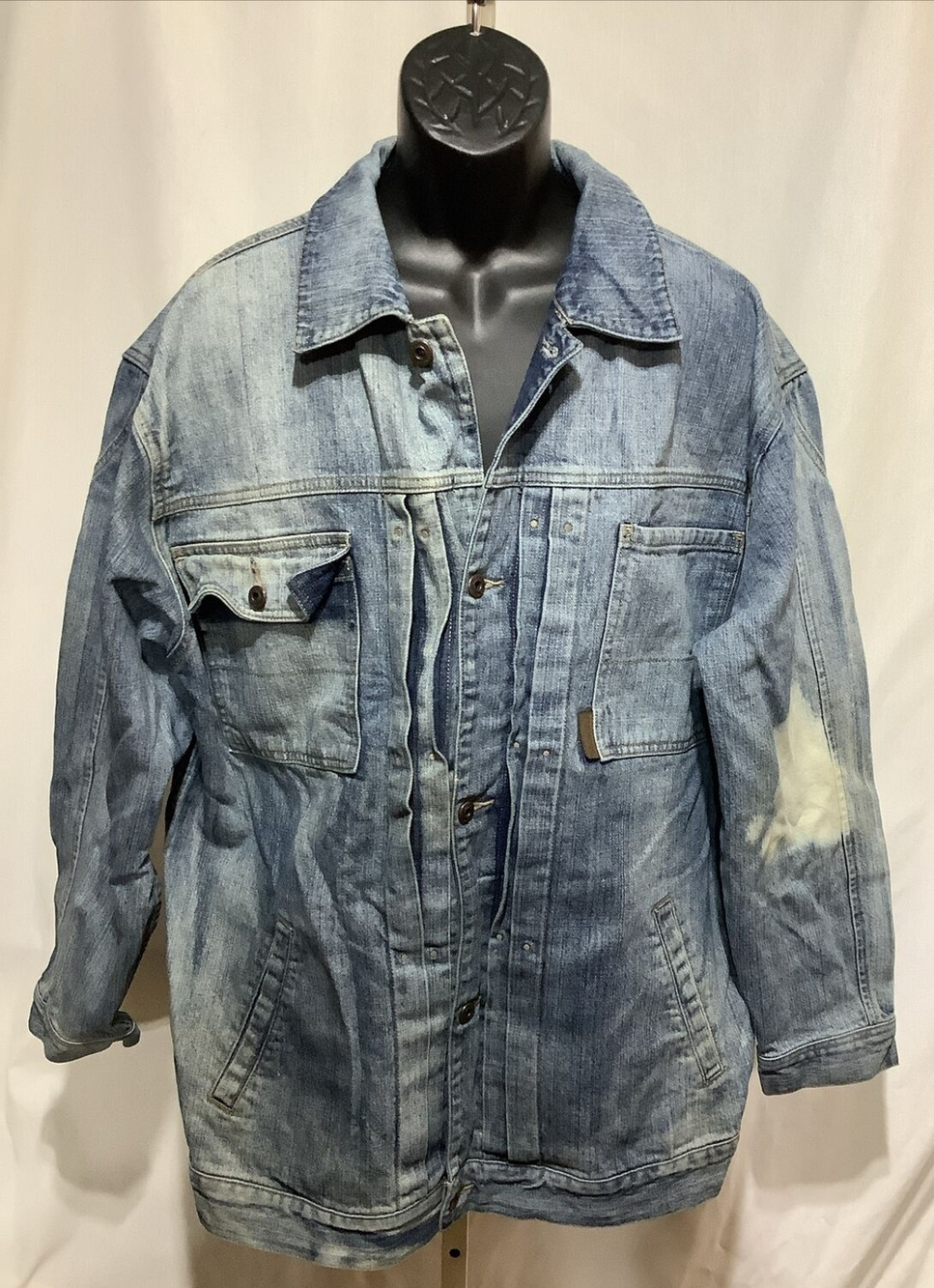 Vintage Ecko Unltd Denim Jacket XL Oversized Y2K The ReMix Streetwear 26 Pit Pit